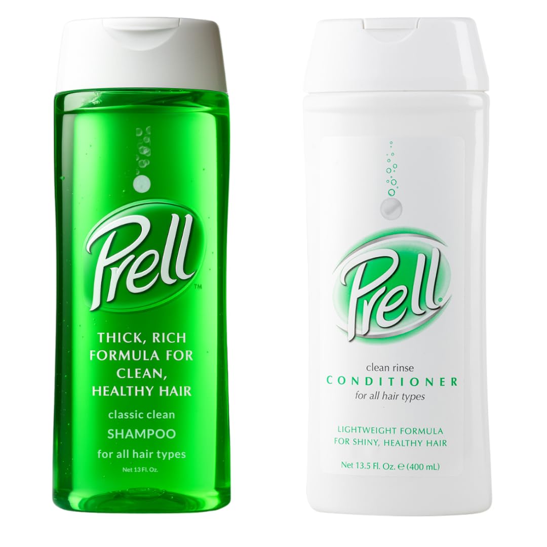 Prell front packaging showing bottle and label for easy identification and quick use