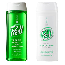Prell front packaging showing bottle and label for easy identification and quick use
