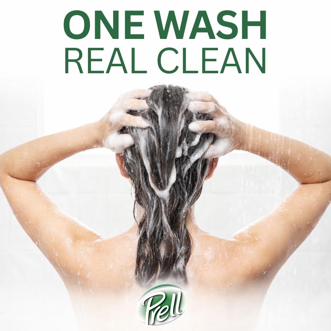 Prell creamy texture on hand showing lightweight conditioning without heaviness
