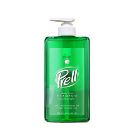 Prell bottle front view showing 30 oz size and clean packaging benefit