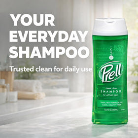 Prell single 13.5 oz bottle front label for trusted cleansing benefit