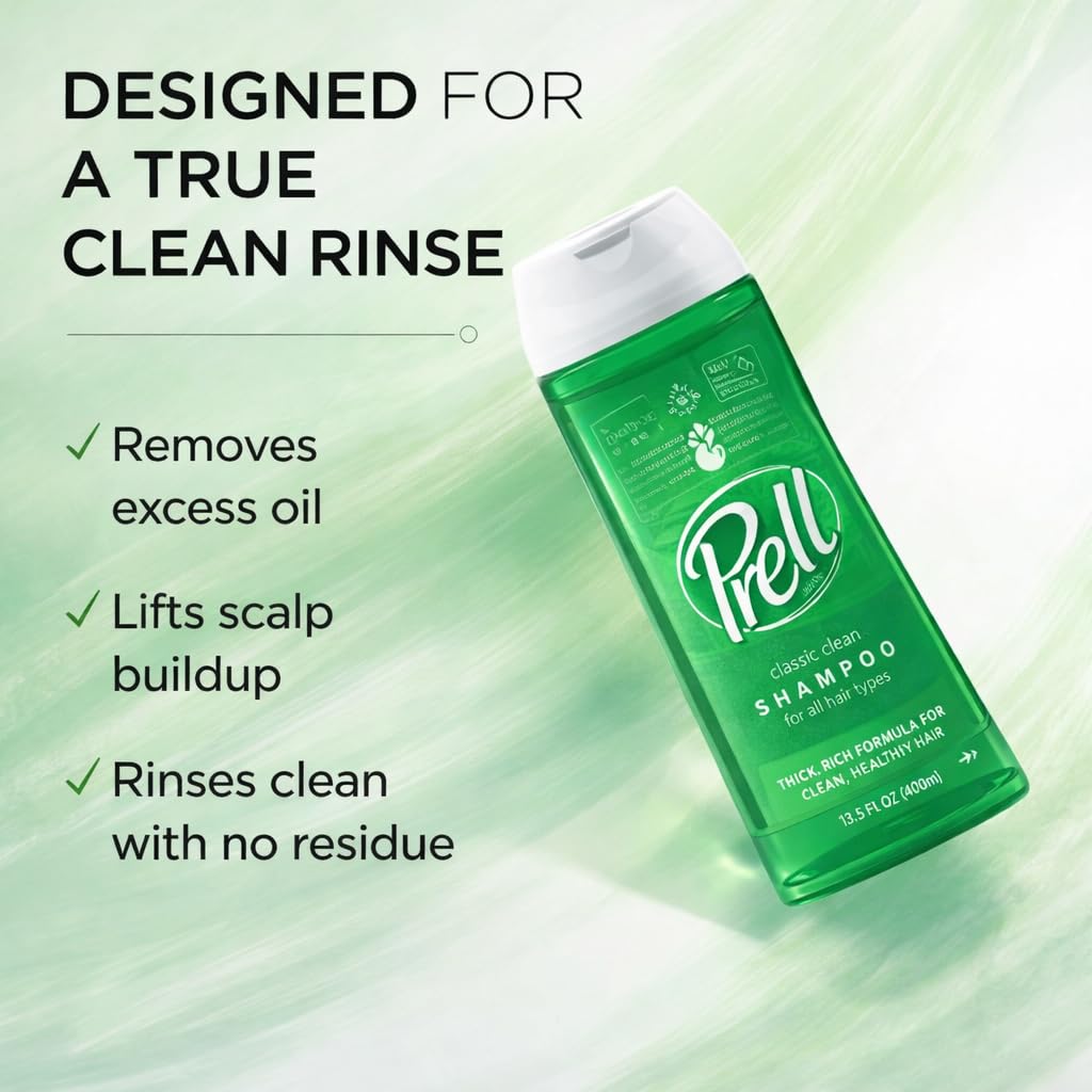 Foamy lather texture of Prell shampoo demonstrating cleansing action and shine