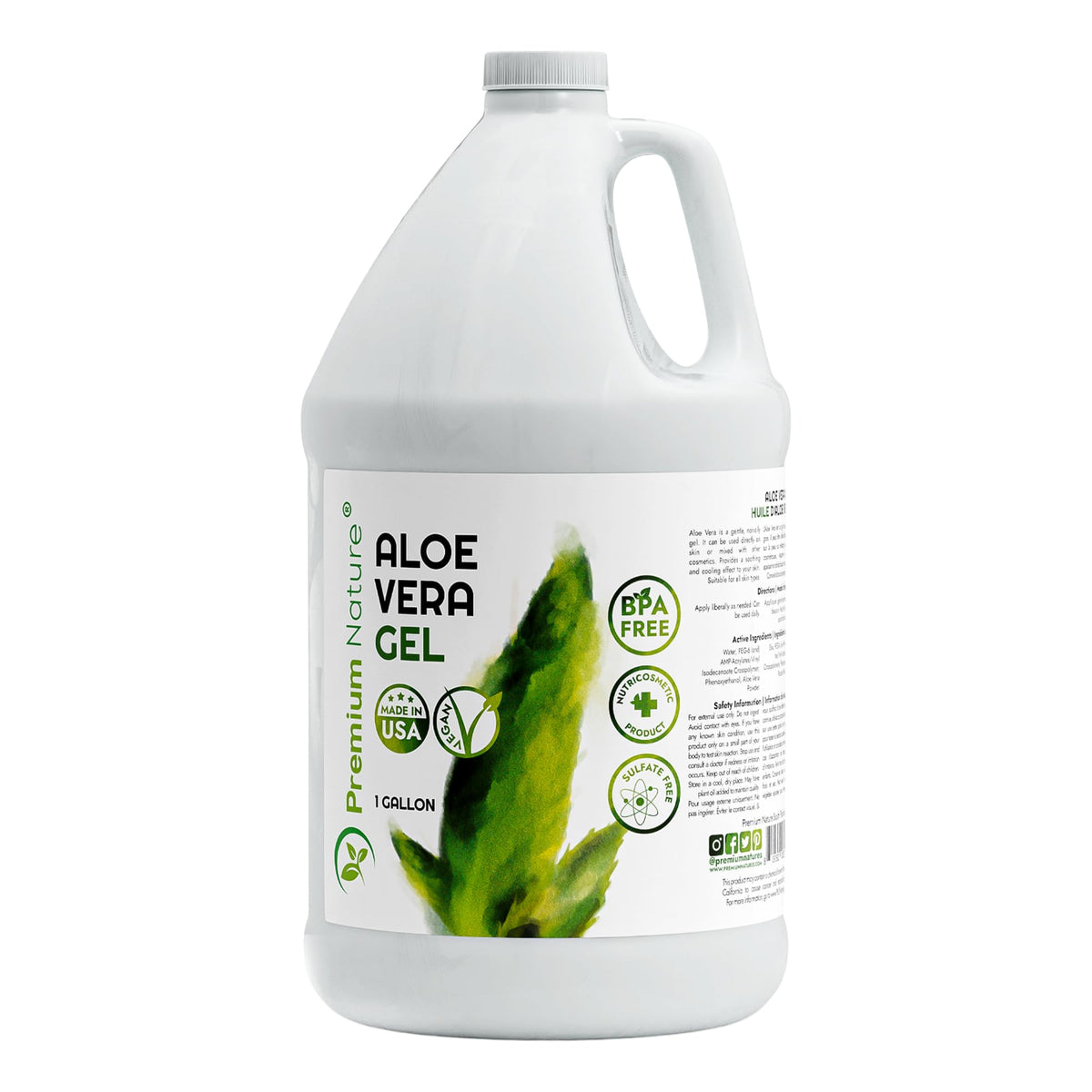 Premium Nature front label on 1 gallon container showing product name and size, clear identification