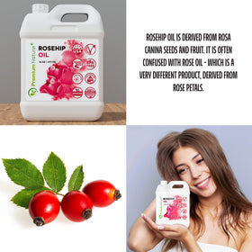Premium Nature rosehip oil applied to hair ends showing added shine benefit