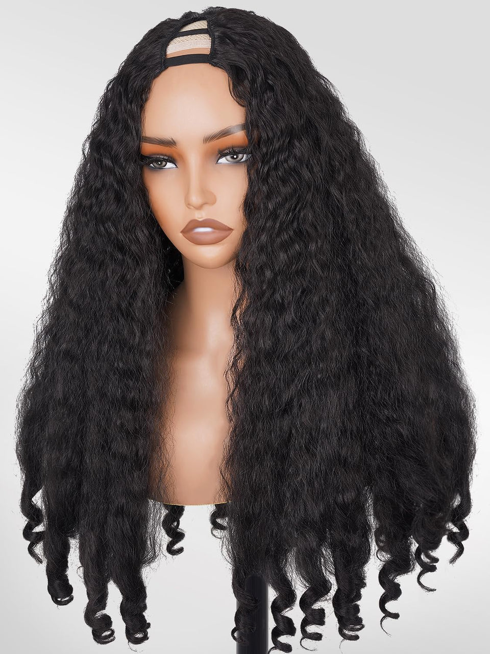 PREMPO front view showing V part and natural-looking hairline benefit