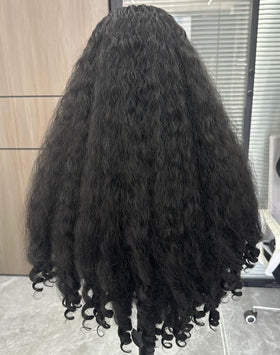 PREMPO worn showing blend with real roots and realistic parting benefit