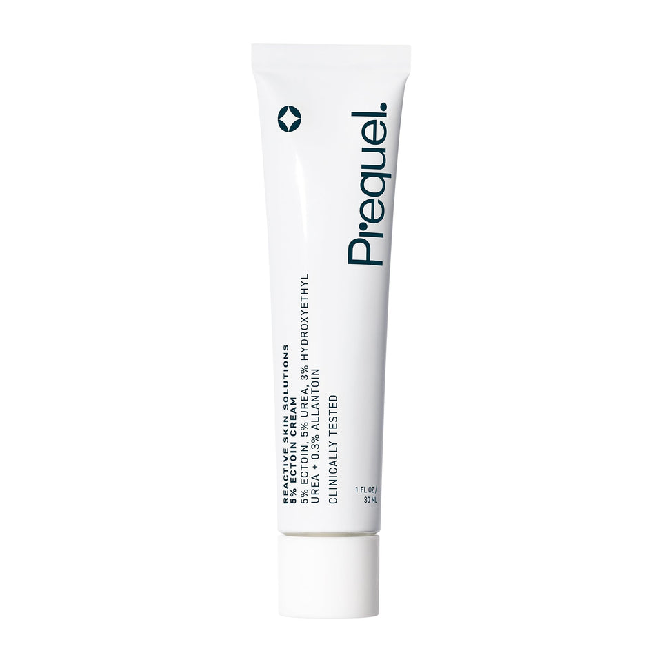 Prequel jar front view showing clean branding and soothing cream for barrier support