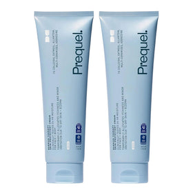 Prequel front packaging showing two cream tubes and clear product benefit