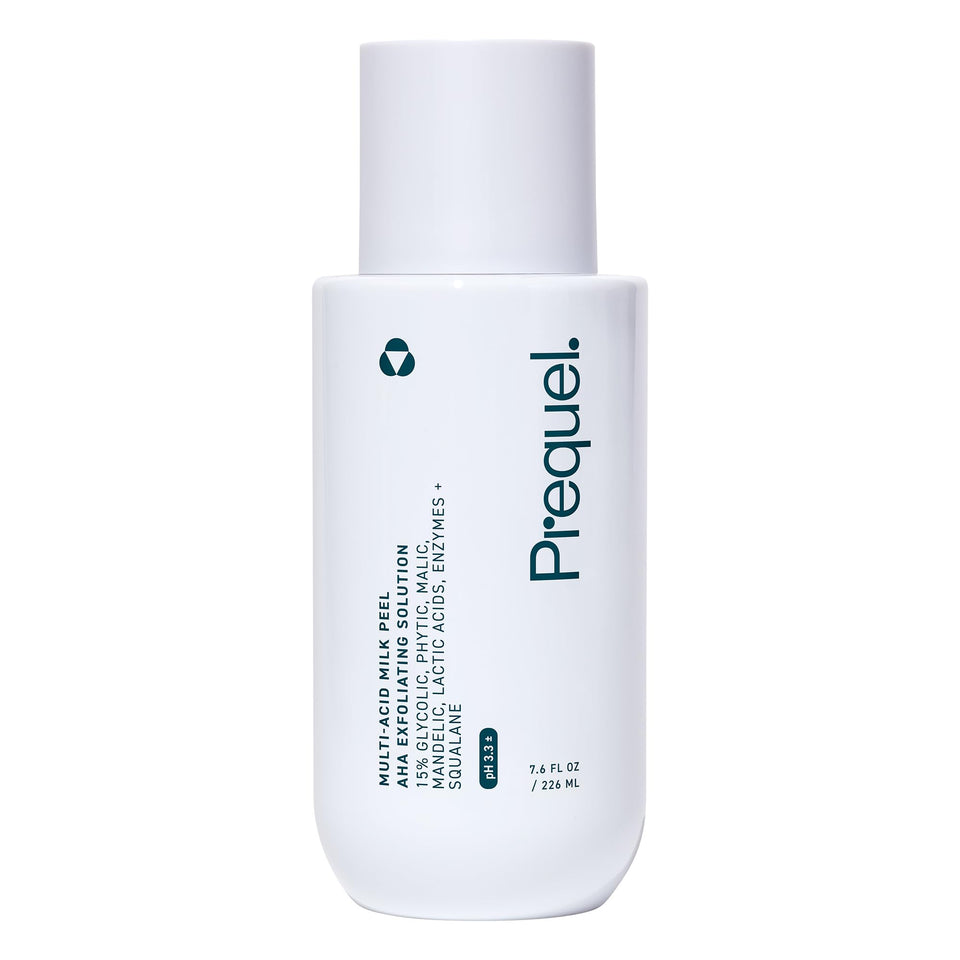Prequel front packaging showing bottle and label, conveys professional quality