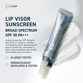 Prequel lip balm twist-up tube open displaying product stick and ease of use