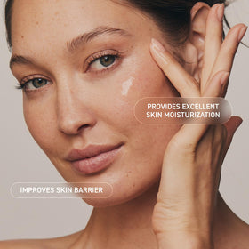 Prequel serum applied on hand illustrating smooth spread and immediate hydration