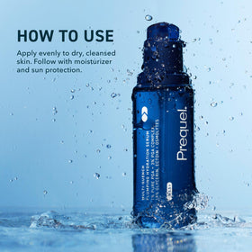 Prequel ingredient visualization of PGA and glycerin to showcase advanced hydration
