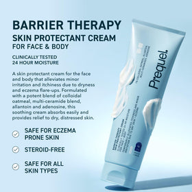 Prequel texture close‑up of cream consistency highlighting fast absorption