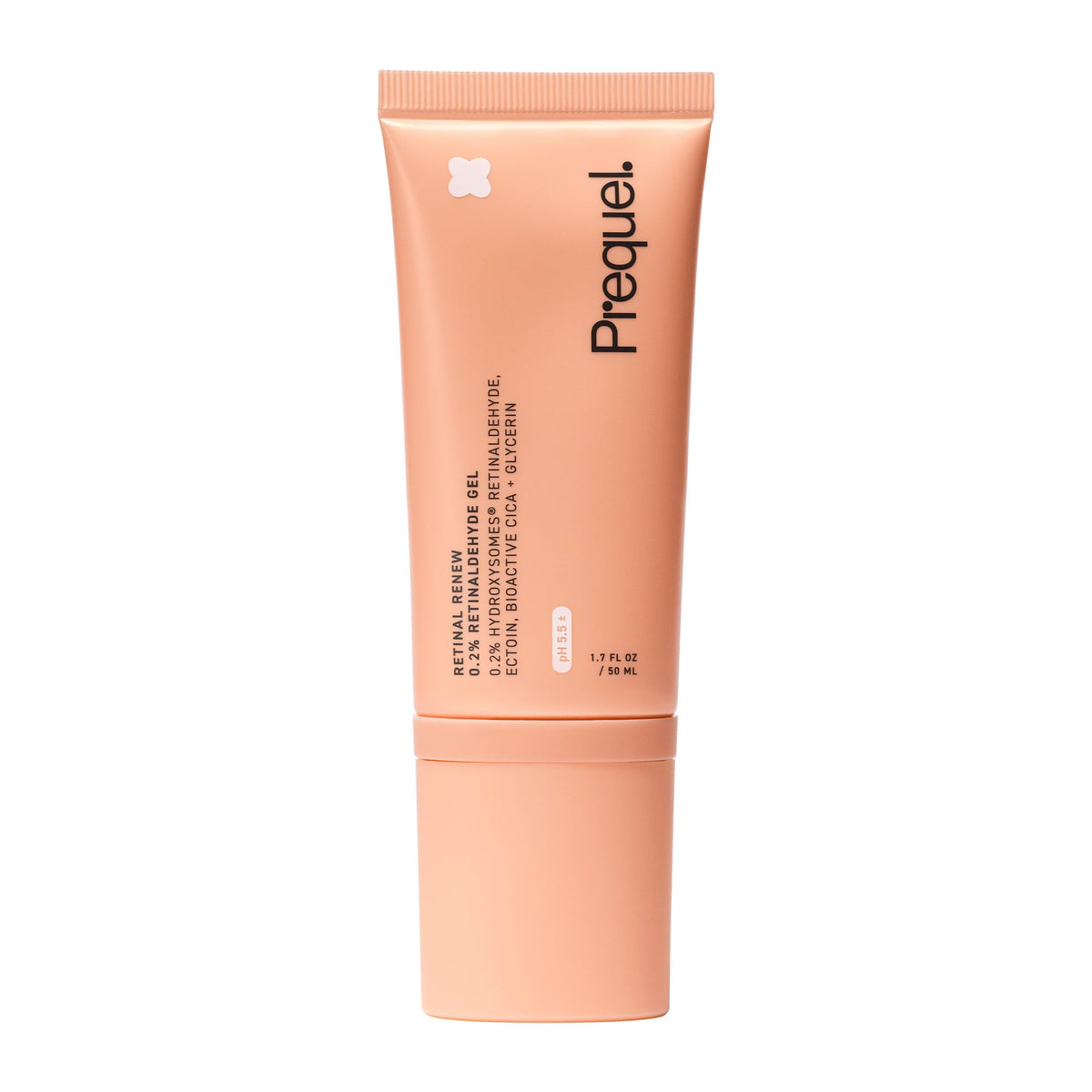 Prequel front packaging showing product and benefits for smoother skin