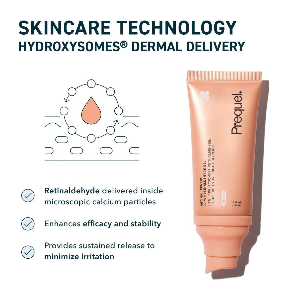 Prequel ingredient focus on ectoin to soothe and protect the skin barrier