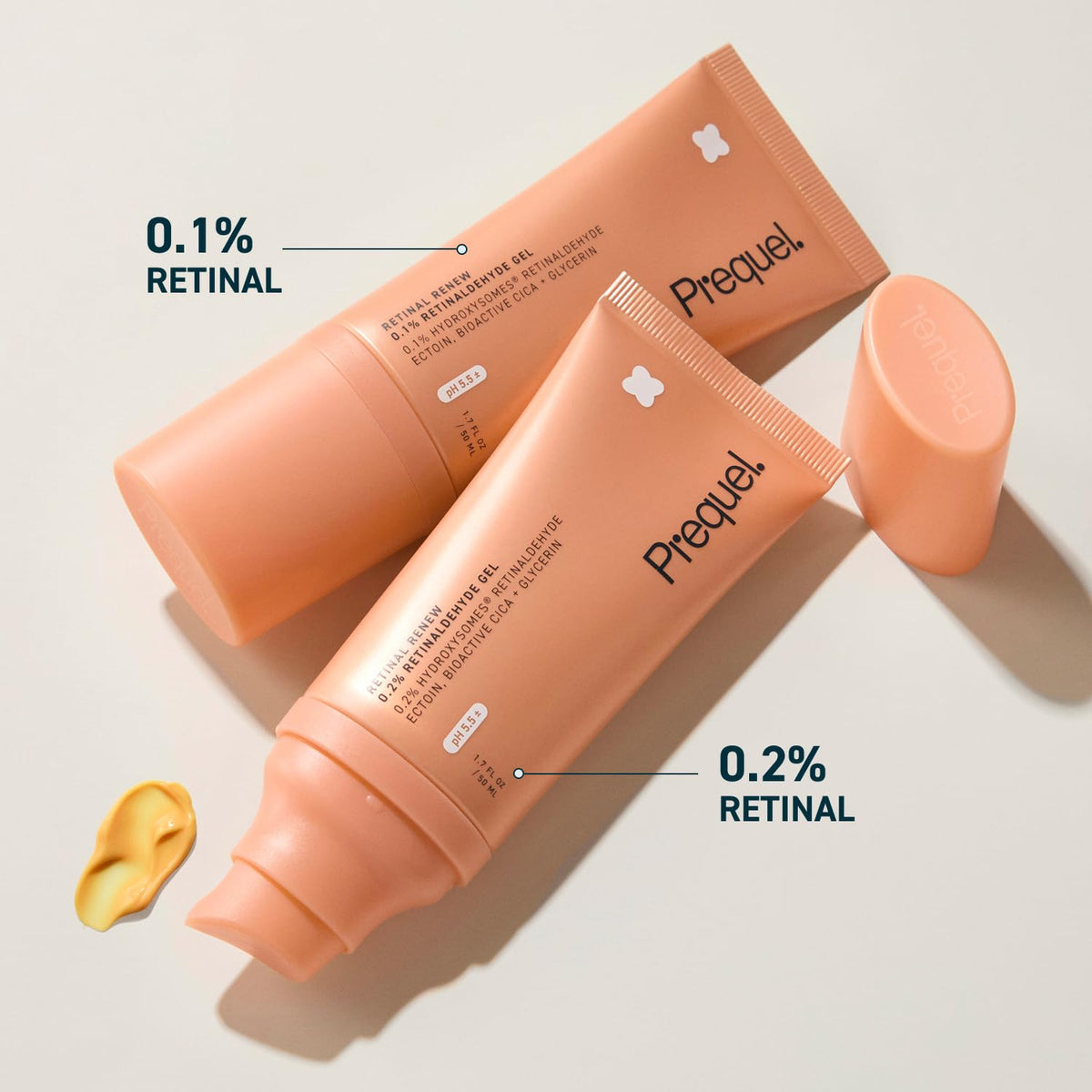 Prequel label close-up showing retinal concentration and gentle features