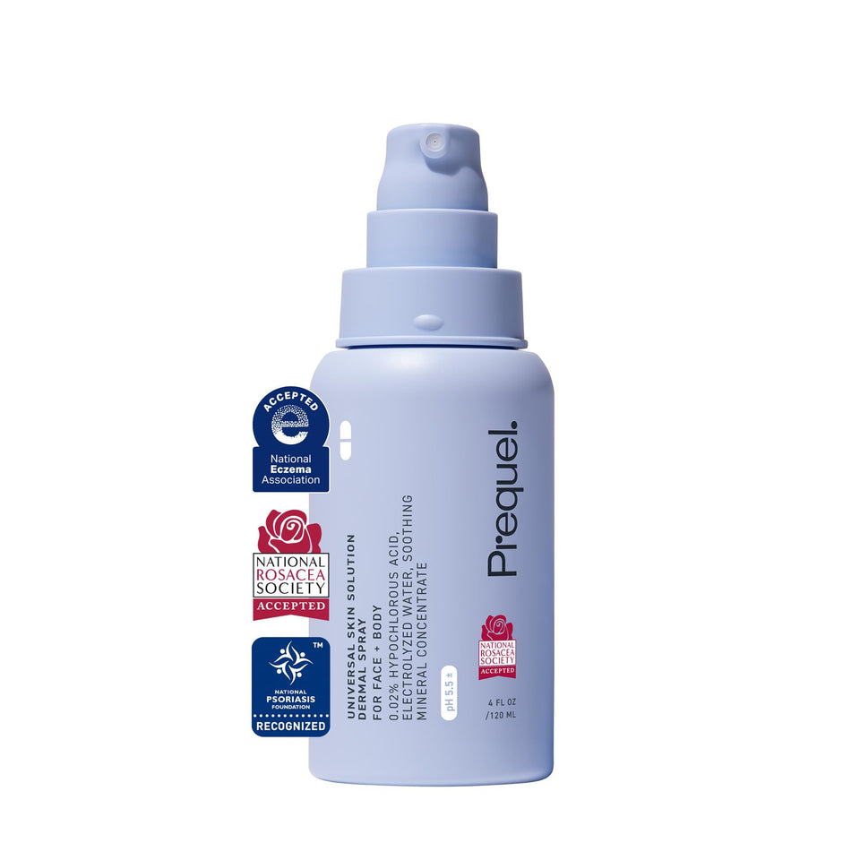 Prequel front packaging showing the 4oz bottle and clean design benefit convenience