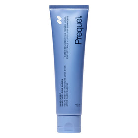 Prequel Skin front packaging showing tube and branding, conveys protective moisture