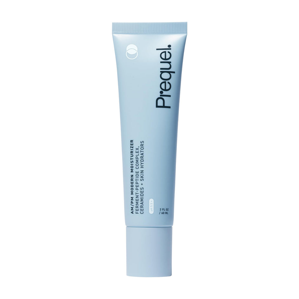 Prequel front packaging showing clean jar and product name, conveys hydration