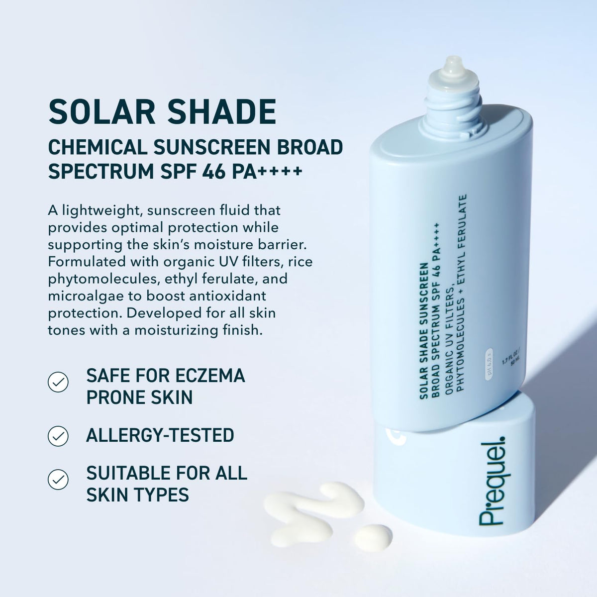 Prequel texture close-up of Solar Shade highlighting lightweight hydrating finish