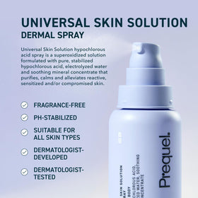 Prequel spray nozzle closeup demonstrating fine mist for even, gentle coverage