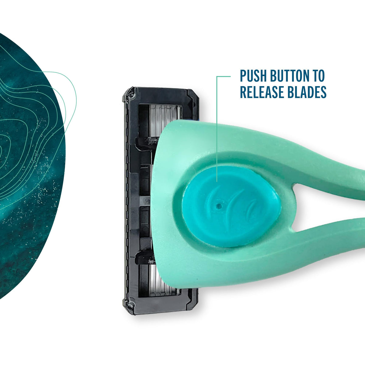 Preserve POPi razor setup on bathroom counter showing everyday grooming and neat storage