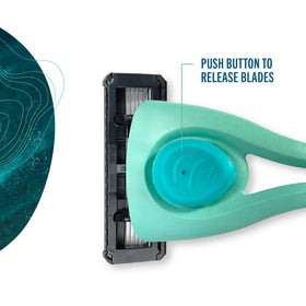 Preserve POPi razor setup on bathroom counter showing everyday grooming and neat storage