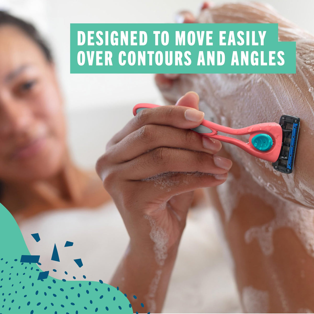 Preserve close-up of five ceramic-coated blades for smoother shave benefit