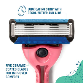 Preserve refill attached to handle demonstrating easy snap-on replacement benefit