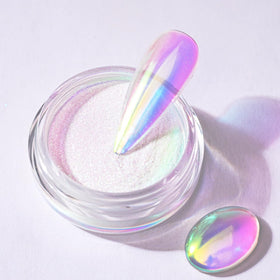 Pretty Diva jar front showing iridescent chrome pigment and label benefits