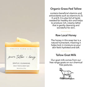 Pretty farm girl label and eco packaging demonstrating sustainable choice