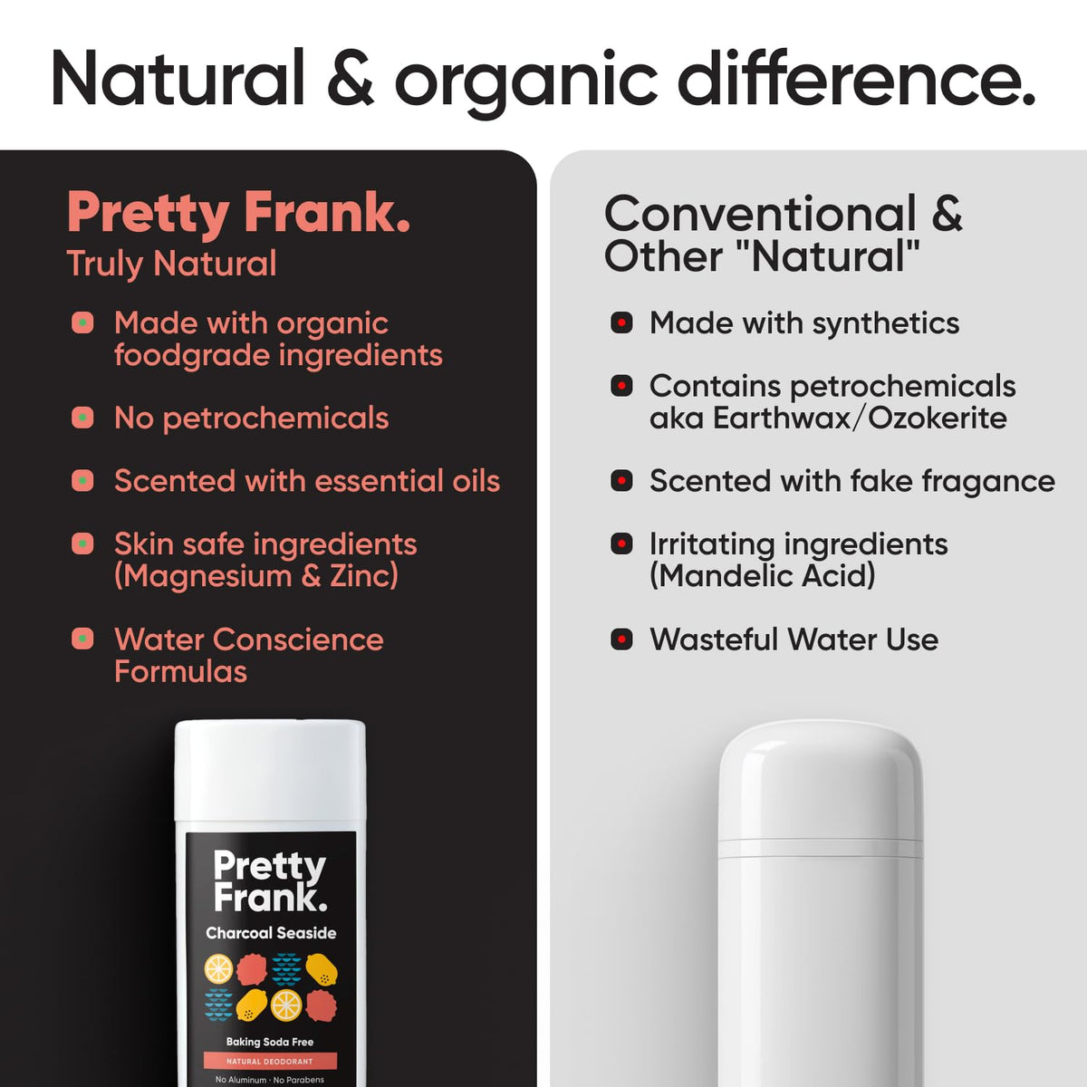 Pretty Frank deodorant smooth texture close-up illustrating gentle glide