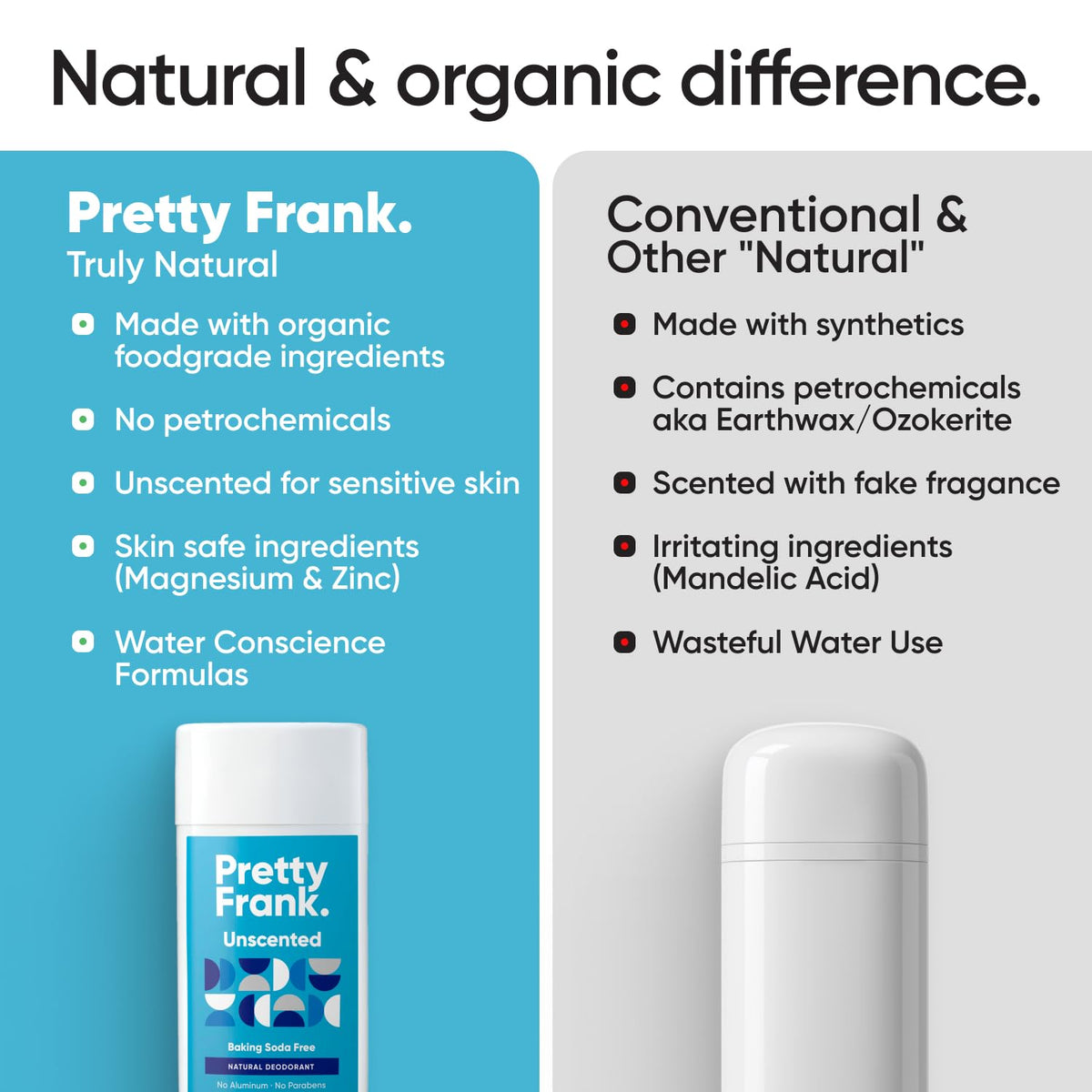 Pretty Frank stick close-up texture illustrating smooth, non-greasy finish