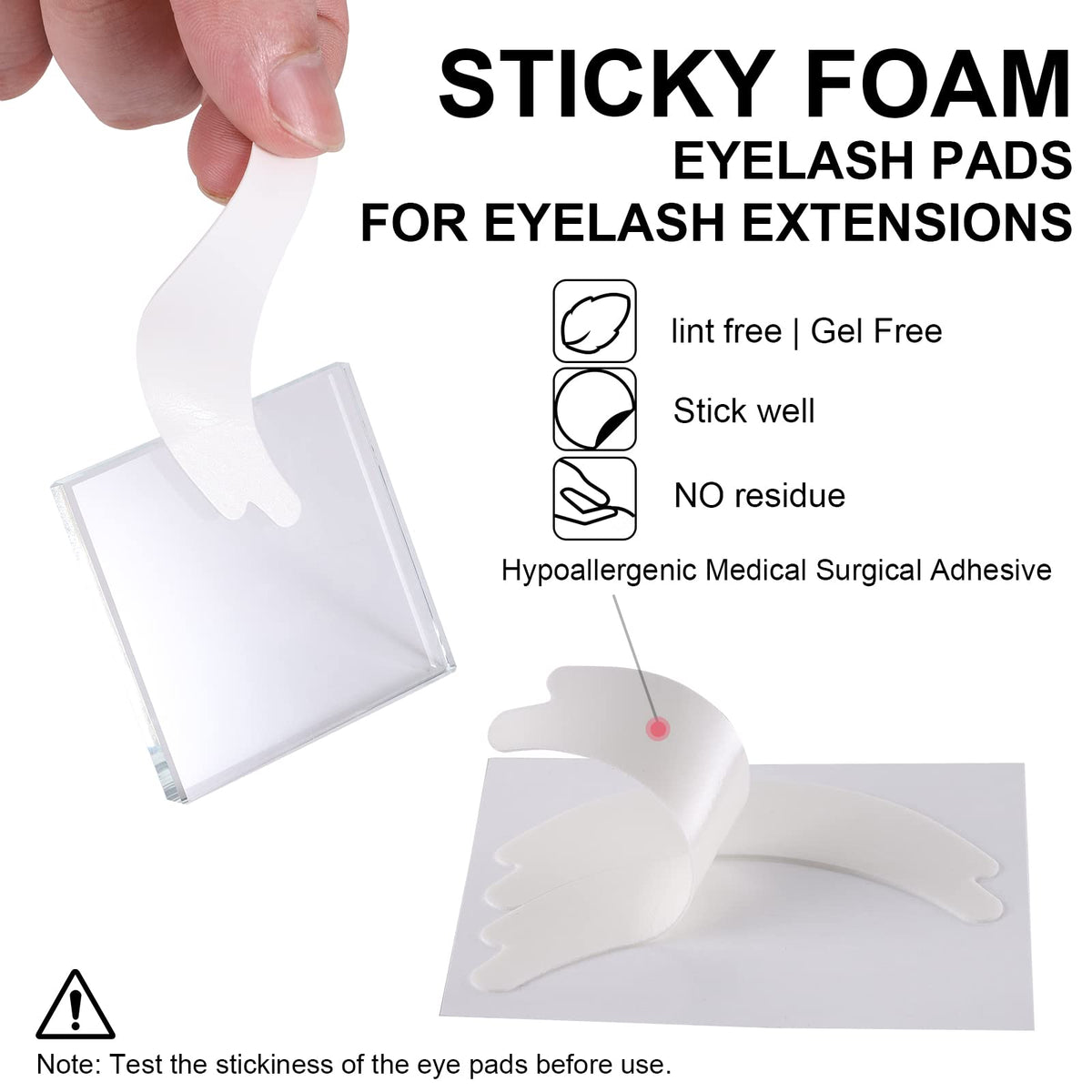 Pretty memory adhesive back detail demonstrating secure hold