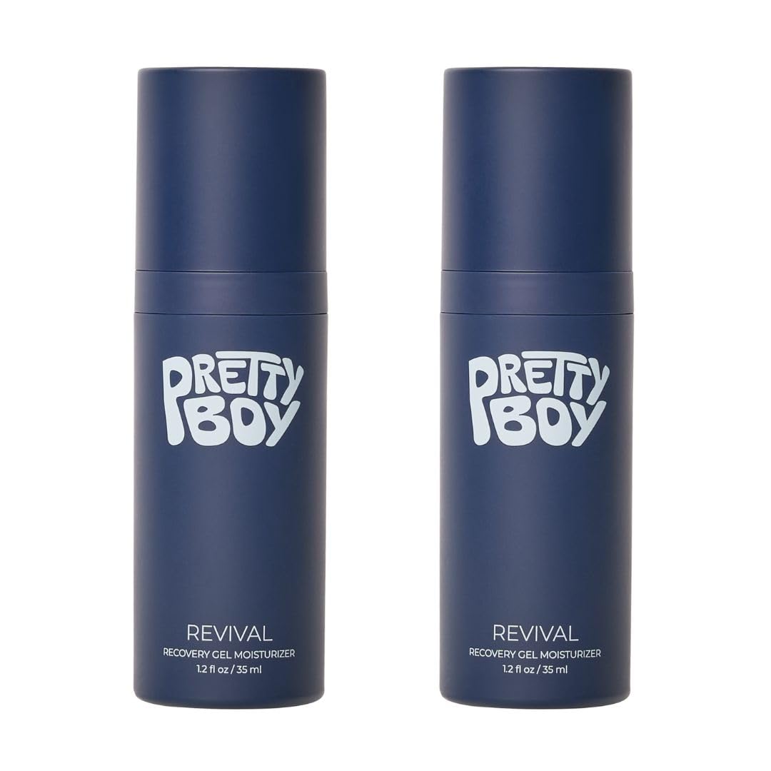 Prettyboy front packaging showing two-count moisturizer for easy storage and value