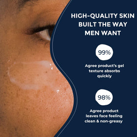 Prettyboy texture close-up showing lightweight gel-cream consistency for fast absorption