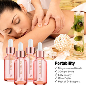 PrettyCare bottle held in hand to show 30ml size and easy portability