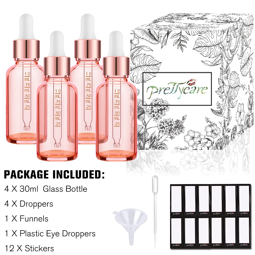 PrettyCare bottles on a bathroom vanity demonstrating neat travel-ready grooming