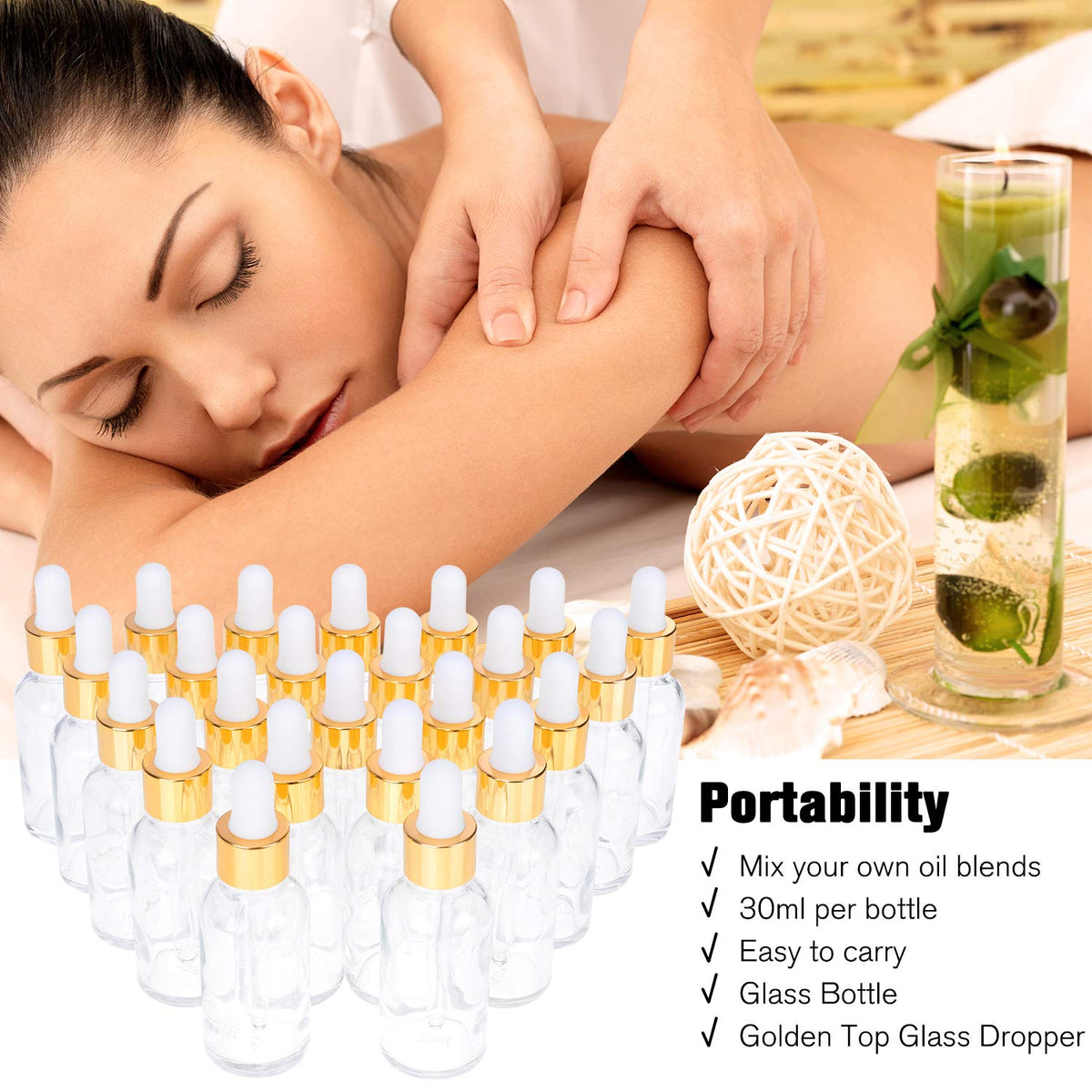 PrettyCare long pipette reaching bottle bottom to prevent product waste benefit
