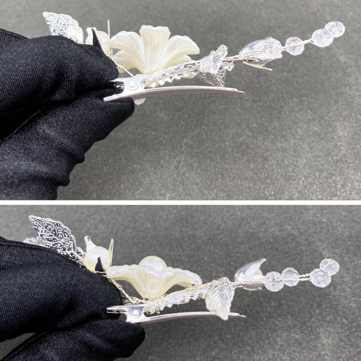 PRETTYLIFE alligator clip underside revealing sturdy grip for reliable hairstyle support