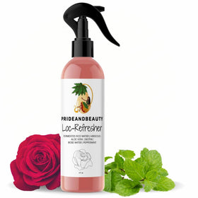Pride & Beauty front bottle image showing label and 4 oz size, highlights portability