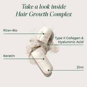 Primal Harvest ingredients label highlighting biotin, collagen, and mineral blend benefit
