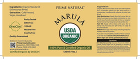 PRIME NATURAL 4oz bottle beside a hand for size and scale convenience benefit
