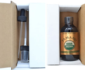 PRIME NATURAL 4oz bottle next to common objects to show true scale