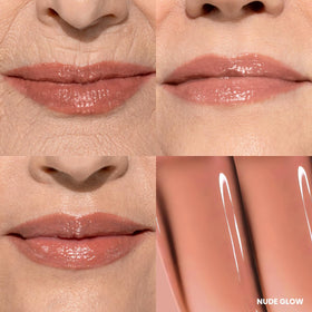 PRIME PROMETICS on mature woman applying balm demonstrating comfortable plump effect