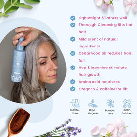 PRIME PROMETICS creamy lather close-up demonstrating gentle hydration