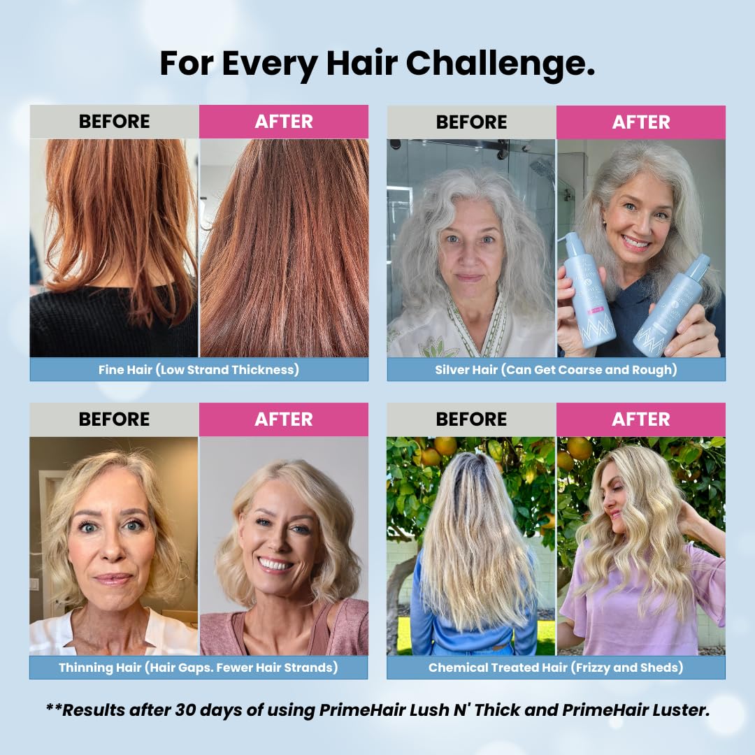 PRIME PROMETICS woman washing mature hair showing improved manageability