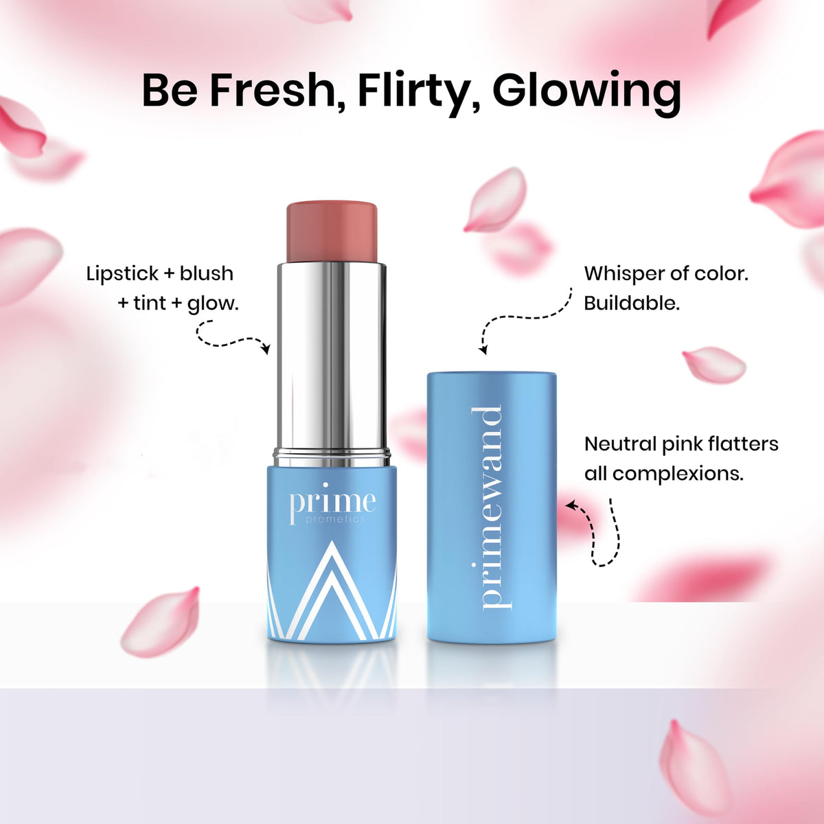 PRIME PROMETICS primewand nude creamy texture close-up demonstrates smooth blendability