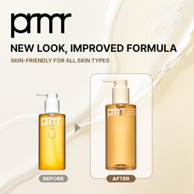 Primera pump dispensing clear oil texture demonstrating easy, mess-free application benefit