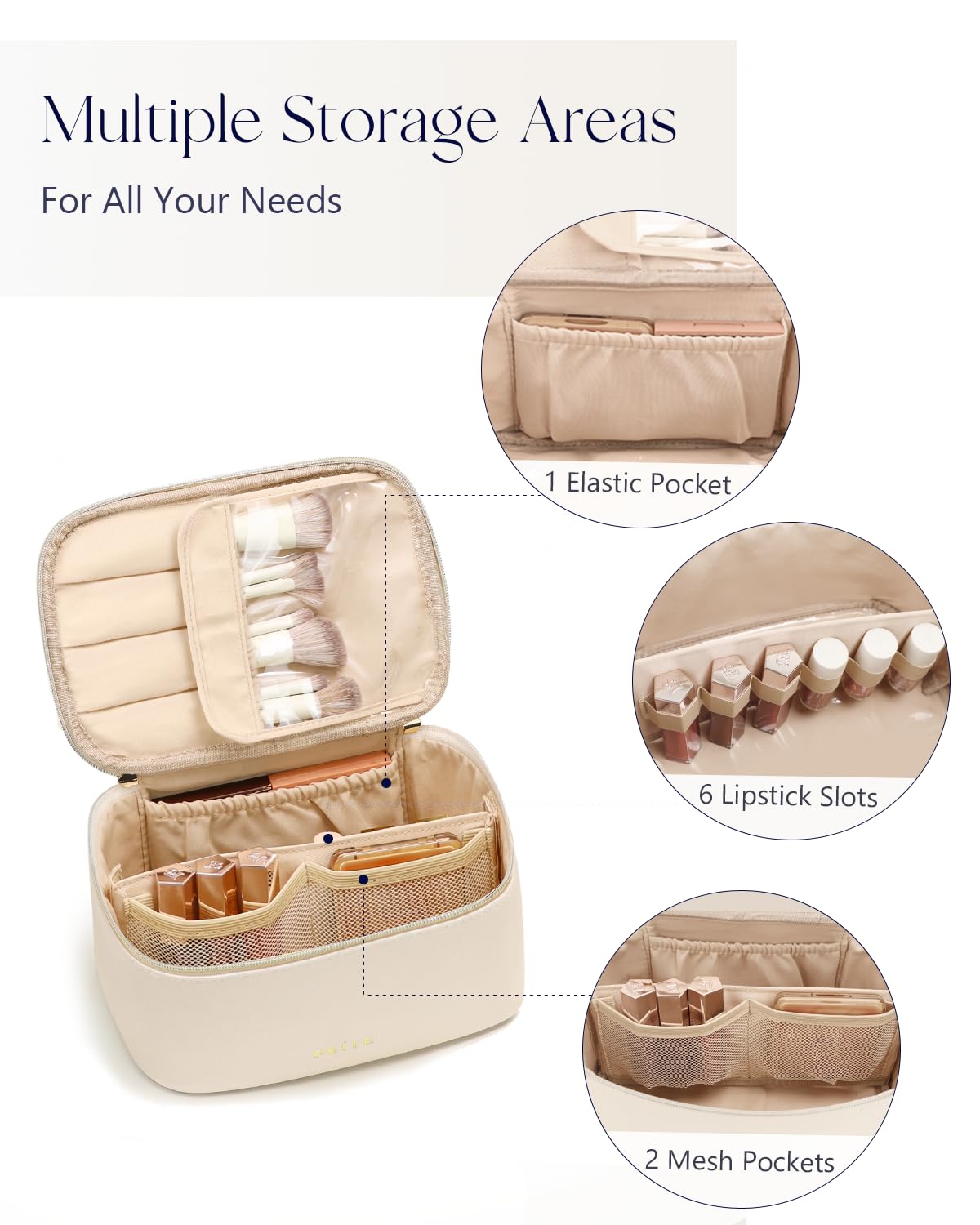 Prite brush holder with clear PVC cover protecting brushes from dust